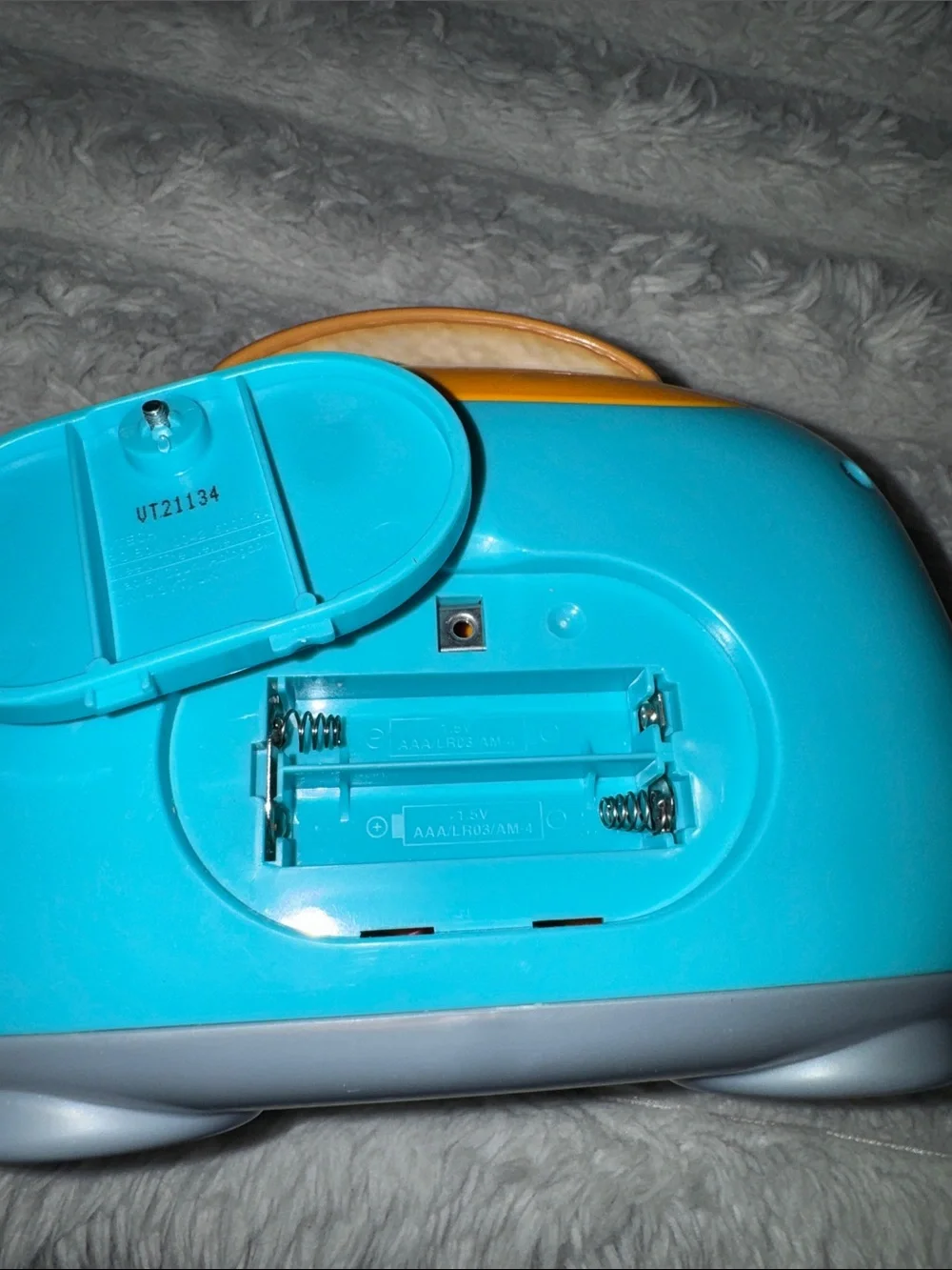 Interactive Blue Kids Learning Toaster Toy with Removable Toast